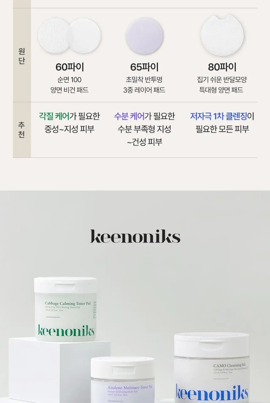 [각질개선/모공관리] 키노닉스 양배추 각질 진정 패드 증정 기획 (70매+10매) 상세페이지 15